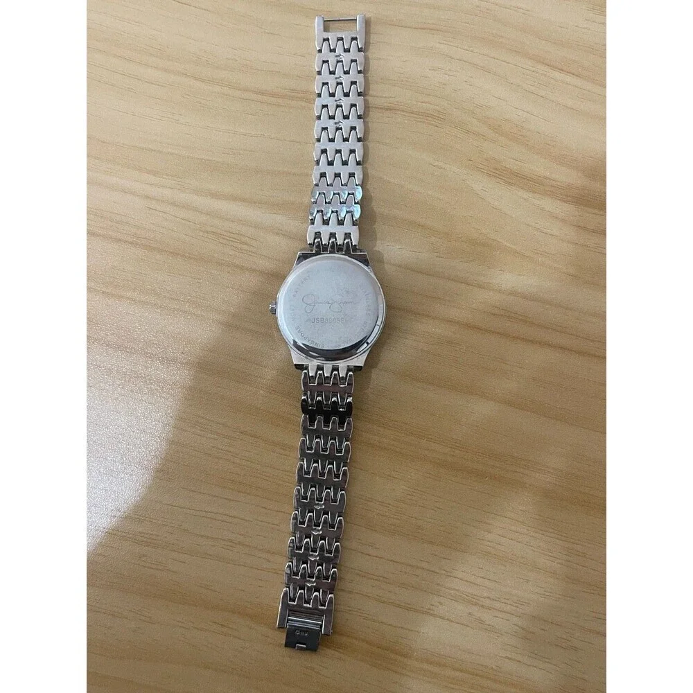 Jessica Simpson Women’s Silver Tone Crystal Watch